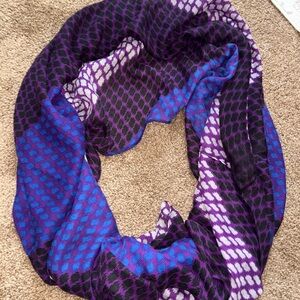Infinity Purple and Blue Patterned Scarf